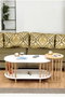 Hanah Home Peka111-125 Juego de mesas de café Blanco y Roble Zafiro